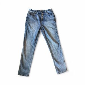 Tinseltown Women’s High Rise Button Fly Skinny Jeans Size S Blue Denim